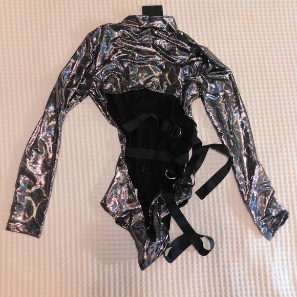 FASHION NOVA Seductive Iridescent Bodysuit New XS - Picture 3 of 9